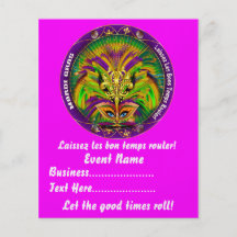 El carnaval 4,5" x 5,6" ve por favor notas flyer a todo color