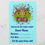 El carnaval 5,5" x 8,5" opinión del retrato observ flyer a todo color