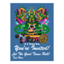 El carnaval D.J. Dragon rey visión hace alusión po Invitaciones Personales