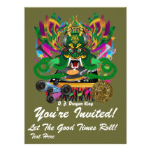El carnaval D.J. Dragon rey visión hace alusión po Invitaciones Personales