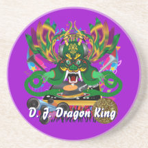 El carnaval D.J. Dragon rey visión hace alusión po Posavasos Personalizados
