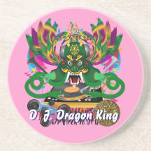 El carnaval D.J. Dragon rey visión hace alusión po Posavasos Personalizados