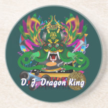 El carnaval D.J. Dragon rey visión hace alusión po Posavasos Personalizados