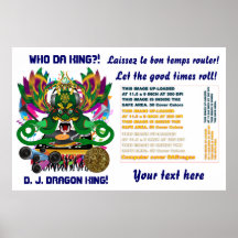 El carnaval D.J. Dragon rey visión hace alusión po Posters