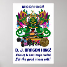 El carnaval D.J. Dragon rey visión hace alusión po Posters