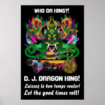 El carnaval D.J. Dragon rey visión hace alusión po Posters