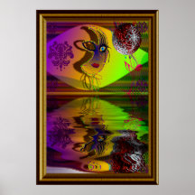 El carnaval Trompe - l ' oeil de la máscara - W-Ma Posters