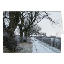 "El carril" Northumberland Inglaterra Nevado Tarjetón