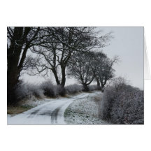"El carril" Northumberland Inglaterra Nevado Tarjetón