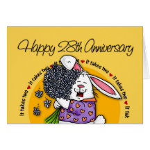 El casarse - 28vo cuarto aniversario feliz felicitación