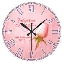 El casarse/aniversario nombró el reloj de pared co