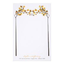 el casarse anudado otoño de los árboles de amor de papeleria personalizada