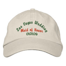 El casarse de Las Vegas - criada del honor Gorras Bordadas