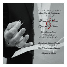 El casarse de los anillos de bodas+invitación