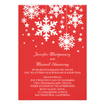El casarse de los copos de nieve y de las estrella invitaciones