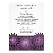 El casarse de los engranajes de Steampunk invita,  invitaciones