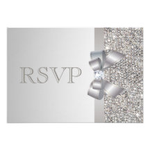 El casarse de RSVP de las lentejuelas de plata, de Invitacion Personalizada