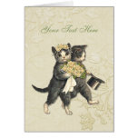 El casarse elegante de los gatos felicitacion 
