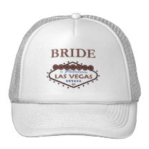 El CASARSE en casquillo de la novia de Las Vegas Gorros Bordados