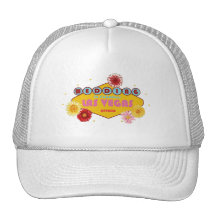 El casarse en el gorra floral de Las Vegas