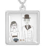 El casarse espeluznante de Jane Austen que se casa Collar Personalizado