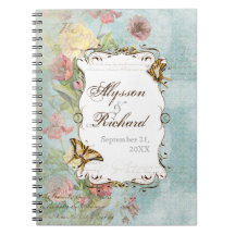 El casarse floral subió Peony de las flores del tu Libretas Espirales