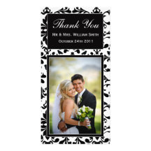El casarse le agradece cardar tarjetas fotográficas personalizadas