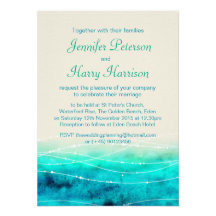 El casarse pintado moderno de los mares de la chis invitaciones personales 