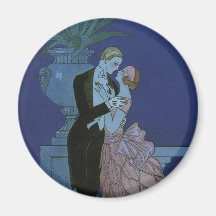 El casarse romántico de los recienes casados del a iman de nevera