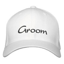 El casquillo bordado del novio elegante gorra de béisbol bordada
