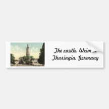 El castillo, Weimar, Thuringia, Alemania Pegatina De Parachoque