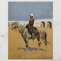 El Cavalryman de la línea, México (1889) de Reming Flyer A Todo Color