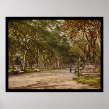 El Central Park NYC 1900 de la alameda Poster