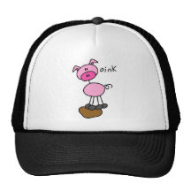 El cerdo dice Oink las camisetas y los regalos Gorra