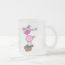 El cerdo dice Oink las camisetas y los regalos Tazas De Café