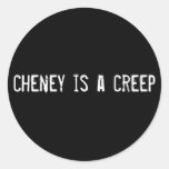 el cheney es un arrastramiento pegatinas redondas