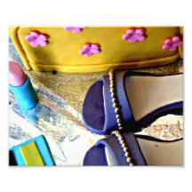 El chica amarillo, púrpura viste para arriba la to cojinete