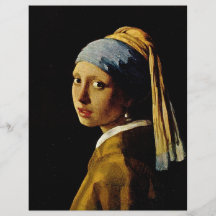 El chica con un turbante/un chica con el pendiente flyer personalizado