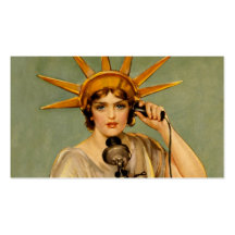 El chica de la libertad "me llama " tarjeta de negocio