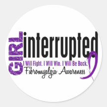 El chica interrumpió 1 Fibromyalgia Etiqueta Redonda