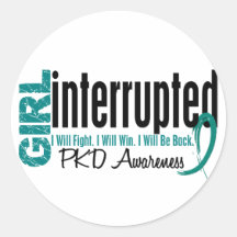El chica interrumpió 1 PKD Pegatina