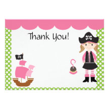 El chica rosado adaptable del pirata le agradece anuncio personalizado
