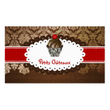 El chocolate elegante de PixDezines remolina magda Plantilla De Tarjeta Personal