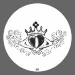 El Claddagh (negro) pegatinas
