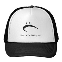 El Clef bajo está sintiendo bajo - dibujo animado  Gorro