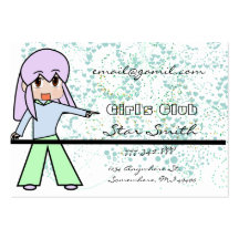 El club del chica del animado plantillas de tarjetas personales