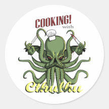 El cocinar con Cthulhu Etiqueta