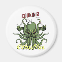 El cocinar con Cthulhu Imanes De Nevera