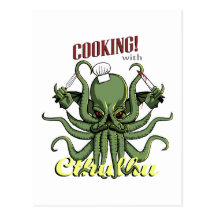 El cocinar con Cthulhu Postales