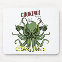 El cocinar con Cthulhu Tapete De Raton